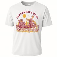 Canada Here We Go Bear And Moose Cooling Performance Crew T-Shirt