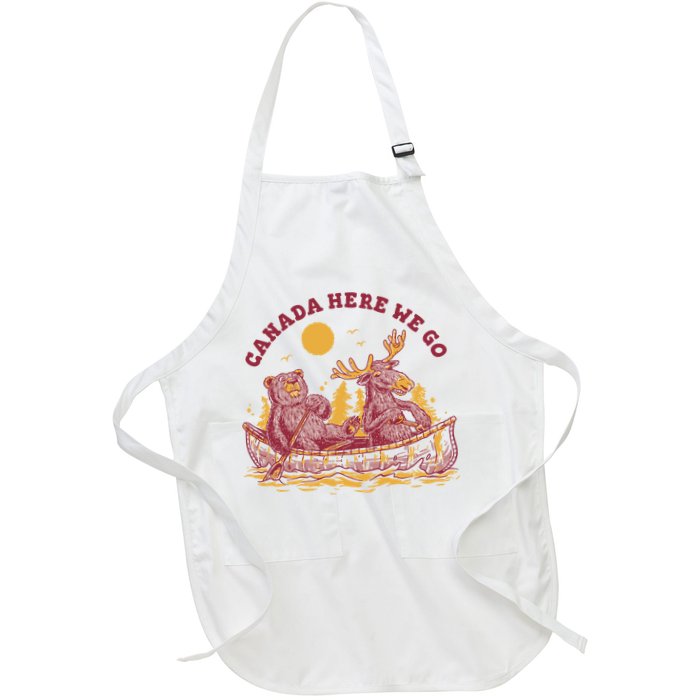 Canada Here We Go Bear And Moose Apron