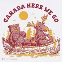 Canada Here We Go Bear And Moose Cooling Performance Long Sleeve Crew