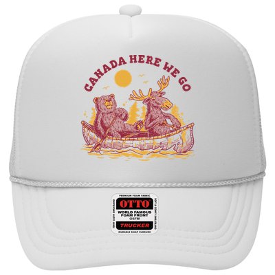 Canada Here We Go Bear And Moose Trucker Hat
