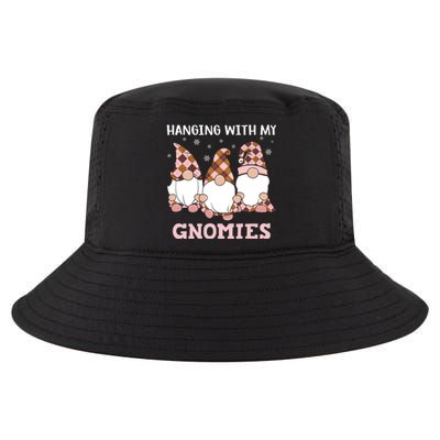 Christmas Hanging With Gnomies Gnome Pink Leopard Cool Comfort Performance Bucket Hat