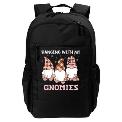 Christmas Hanging With Gnomies Gnome Pink Leopard Daily Commute Backpack