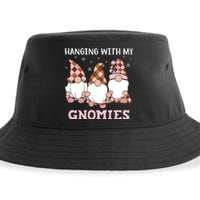 Christmas Hanging With Gnomies Gnome Pink Leopard Sustainable Bucket Hat