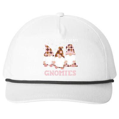 Christmas Hanging With Gnomies Gnome Pink Leopard Snapback Five-Panel Rope Hat