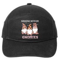 Christmas Hanging With Gnomies Gnome Pink Leopard 7-Panel Snapback Hat