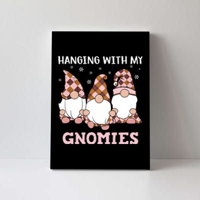 Christmas Hanging With Gnomies Gnome Pink Leopard Canvas