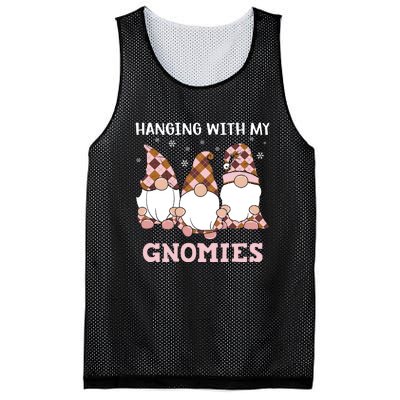 Christmas Hanging With Gnomies Gnome Pink Leopard Mesh Reversible Basketball Jersey Tank