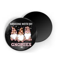 Christmas Hanging With Gnomies Gnome Pink Leopard Magnet