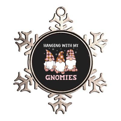 Christmas Hanging With Gnomies Gnome Pink Leopard Metallic Star Ornament