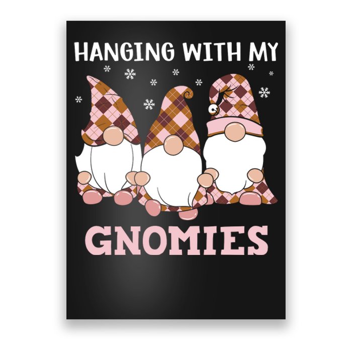 Christmas Hanging With Gnomies Gnome Pink Leopard Poster