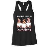 Christmas Hanging With Gnomies Gnome Pink Leopard Women's Racerback Tank