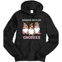 Christmas Hanging With Gnomies Gnome Pink Leopard Tie Dye Hoodie