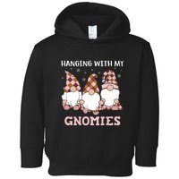 Christmas Hanging With Gnomies Gnome Pink Leopard Toddler Hoodie