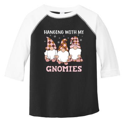 Christmas Hanging With Gnomies Gnome Pink Leopard Toddler Fine Jersey T-Shirt