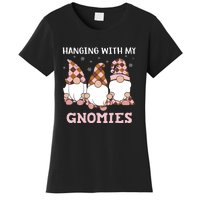 Christmas Hanging With Gnomies Gnome Pink Leopard Women's T-Shirt