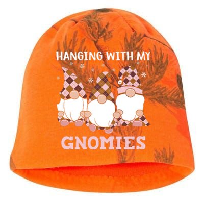 Christmas Hanging With Gnomies Gnome Pink Leopard Kati - Camo Knit Beanie