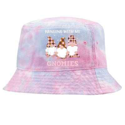 Christmas Hanging With Gnomies Gnome Pink Leopard Tie-Dyed Bucket Hat