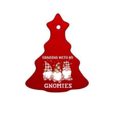 Christmas Hanging With Gnomies Gnome Pink Leopard Ceramic Tree Ornament