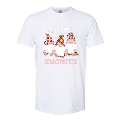 Christmas Hanging With Gnomies Gnome Pink Leopard Softstyle CVC T-Shirt