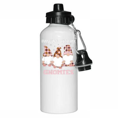 Christmas Hanging With Gnomies Gnome Pink Leopard Aluminum Water Bottle