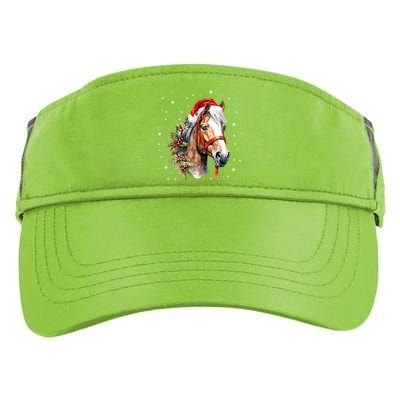 Christmas Horse With Holly Santa Hat Western Xmas Holiday Gift Adult Drive Performance Visor