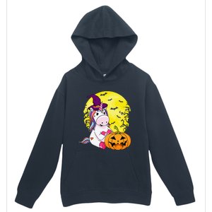 Cute Halloween Women Witchy Unicorn Halloween Urban Pullover Hoodie