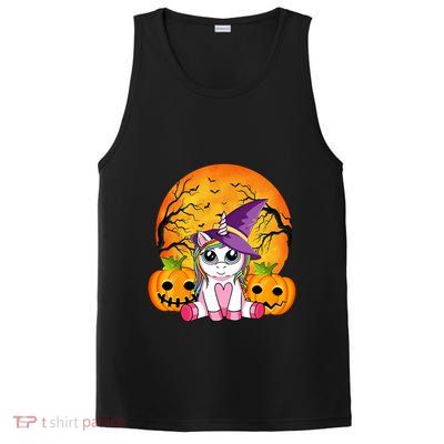 Cute Halloween Witchy Unicorn Pumpink Halloween Gift PosiCharge Competitor Tank