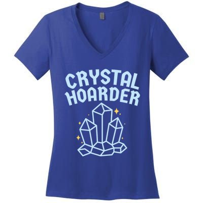 Crystal Hoarder Witch Pagan Wicca Funny Gift Women's V-Neck T-Shirt