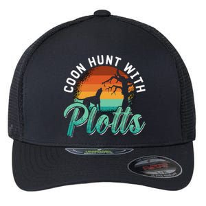 Coon Hunt With Plotts Treeing Walker Animal Lover Coonhound Flexfit Unipanel Trucker Cap