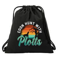 Coon Hunt With Plotts Treeing Walker Animal Lover Coonhound Drawstring Bag