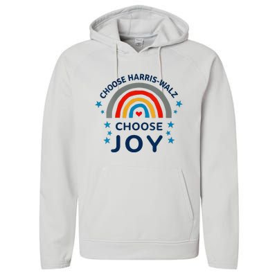 Choose Harris Walz Choose Joy Kamala Harris And Waltz Performance Fleece Hoodie