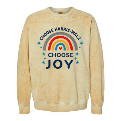 Choose Harris Walz Choose Joy Kamala Harris And Waltz Colorblast Crewneck Sweatshirt