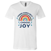 Choose Harris Walz Choose Joy Kamala Harris And Waltz V-Neck T-Shirt