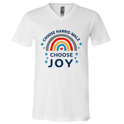 Choose Harris Walz Choose Joy Kamala Harris And Waltz V-Neck T-Shirt