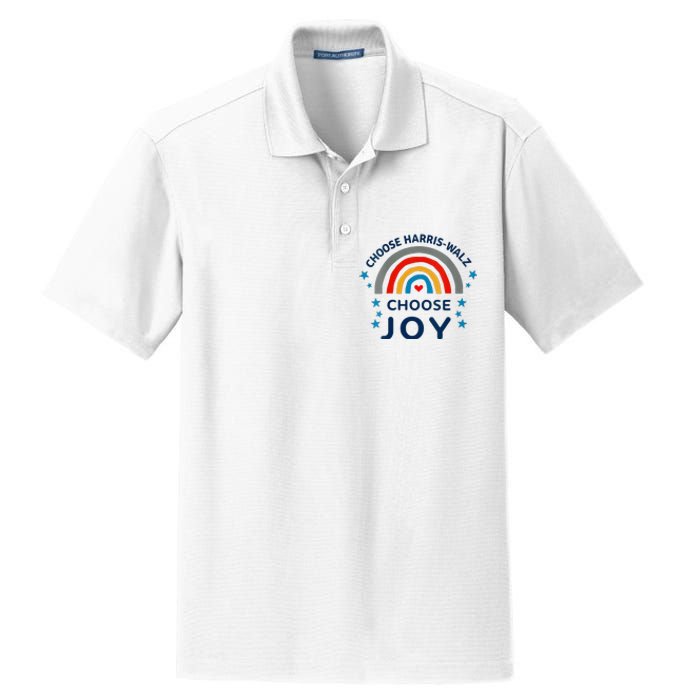 Choose Harris Walz Choose Joy Kamala Harris And Waltz Dry Zone Grid Polo