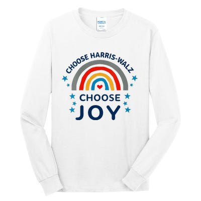 Choose Harris Walz Choose Joy Kamala Harris And Waltz Tall Long Sleeve T-Shirt