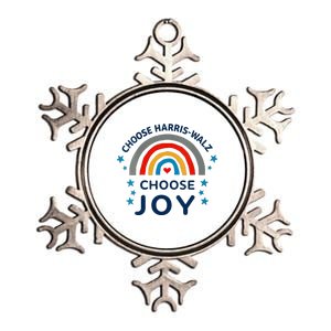 Choose Harris Walz Choose Joy Kamala Harris And Waltz Metallic Star Ornament