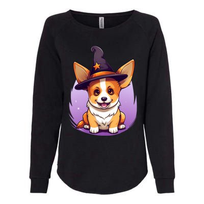 Cute Halloween Witches Hat Corgi Great Gift Womens California Wash Sweatshirt