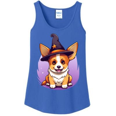 Cute Halloween Witches Hat Corgi Great Gift Ladies Essential Tank