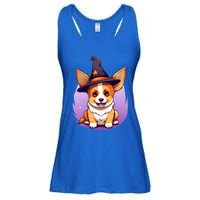 Cute Halloween Witches Hat Corgi Great Gift Ladies Essential Flowy Tank