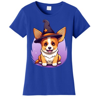 Cute Halloween Witches Hat Corgi Great Gift Women's T-Shirt