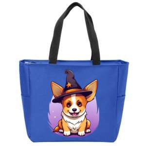 Cute Halloween Witches Hat Corgi Great Gift Zip Tote Bag