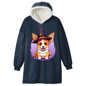 Cute Halloween Witches Hat Corgi Great Gift Hooded Wearable Blanket