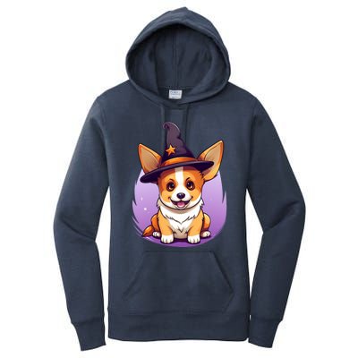 Cute Halloween Witches Hat Corgi Great Gift Women's Pullover Hoodie