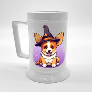 Cute Halloween Witches Hat Corgi Great Gift Beer Stein