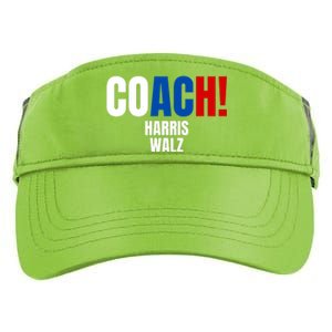 Coach Harris Walz 2024 Kamala Harris Coach Walz 2024 Coach Adult Drive Performance Visor