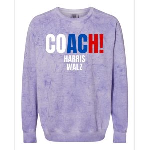 Coach Harris Walz 2024 Kamala Harris Coach Walz 2024 Coach Colorblast Crewneck Sweatshirt