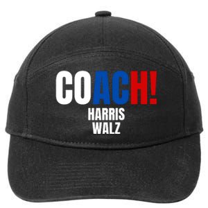 Coach Harris Walz 2024 Kamala Harris Coach Walz 2024 Coach 7-Panel Snapback Hat