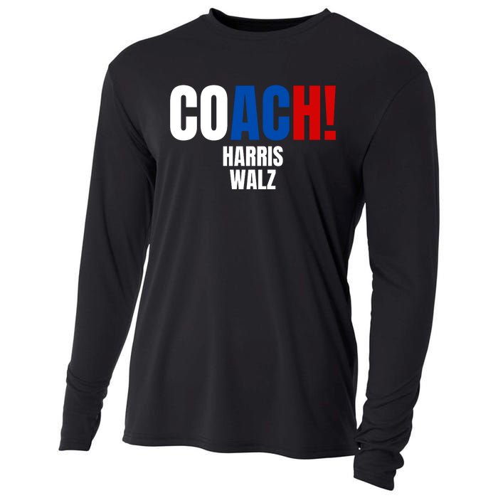 Coach Harris Walz 2024 Kamala Harris Coach Walz 2024 Coach Cooling Performance Long Sleeve Crew