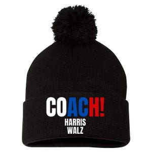 Coach Harris Walz 2024 Kamala Harris Coach Walz 2024 Coach Pom Pom 12in Knit Beanie